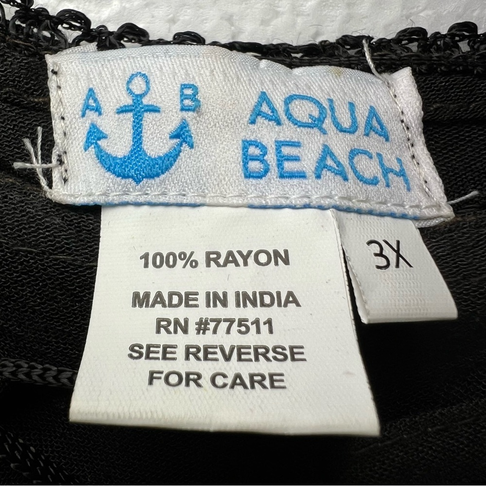 Aqua beach rayon lightweight dress size 3X - Picture 4 of 5